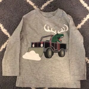 Gap toddler long sleeve Christmas dinosaur shirt